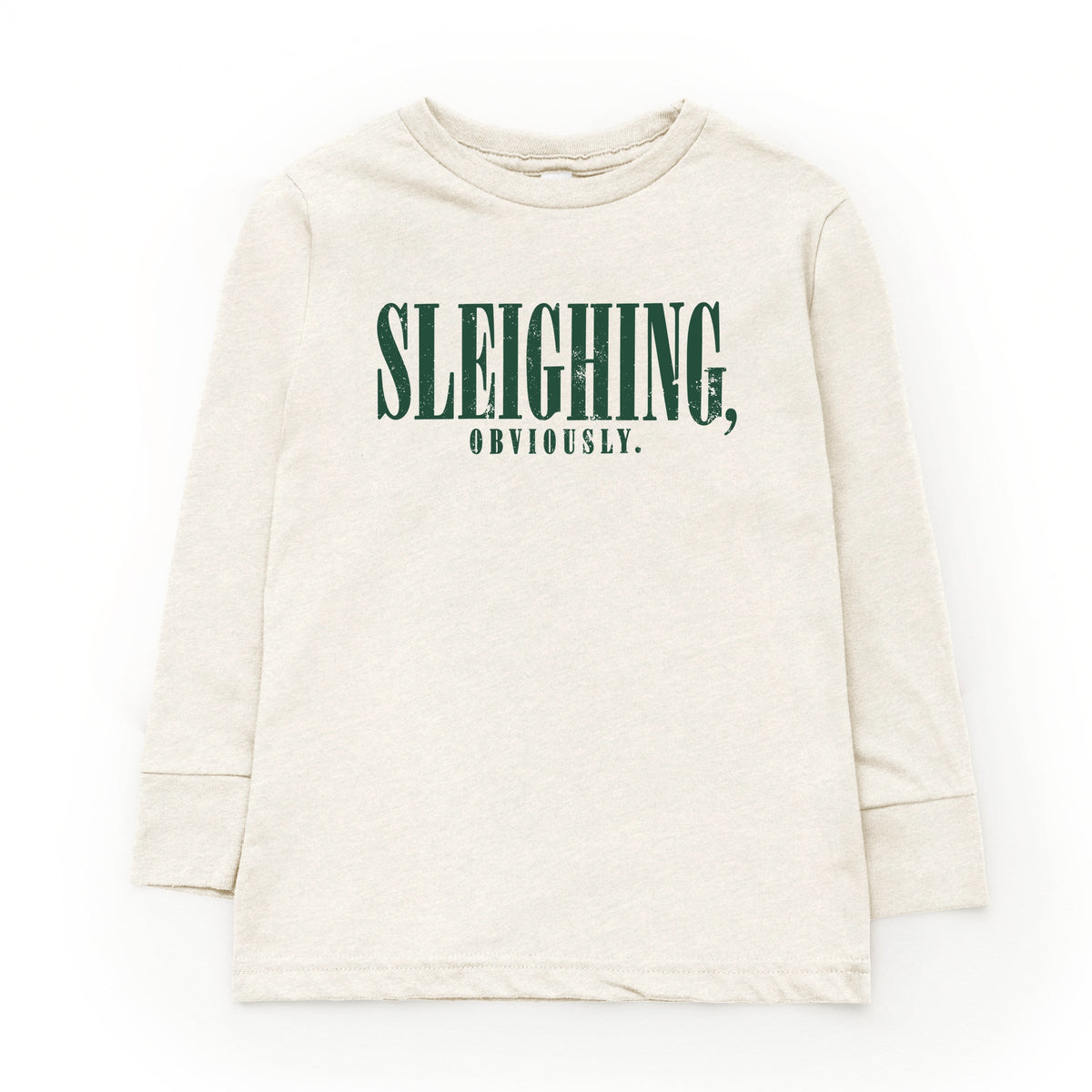 Sleighing, Obviously - Youth Long Sleeve Graphic T-Shirt