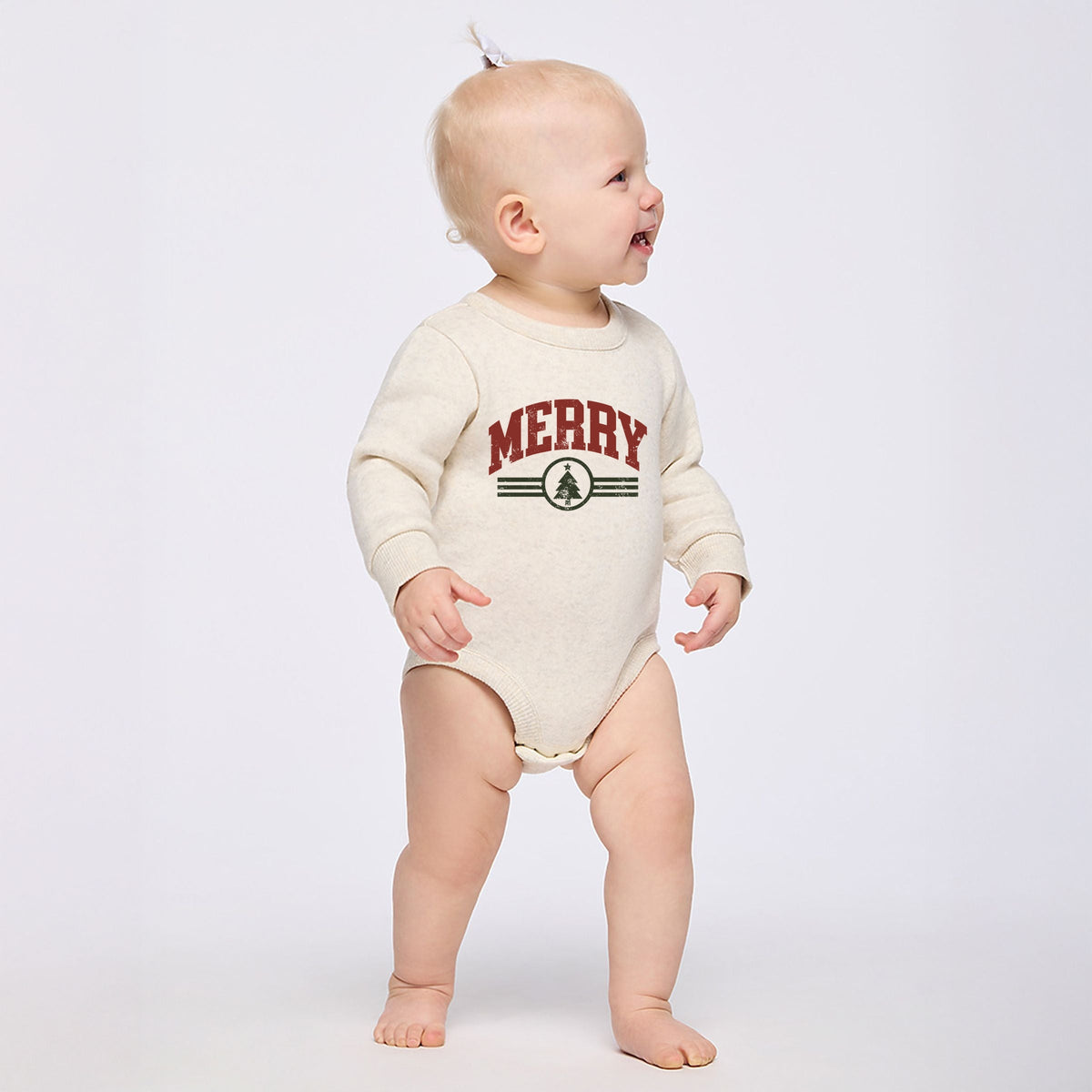 Merry Arched Tree - Infant Fleece BodySuit