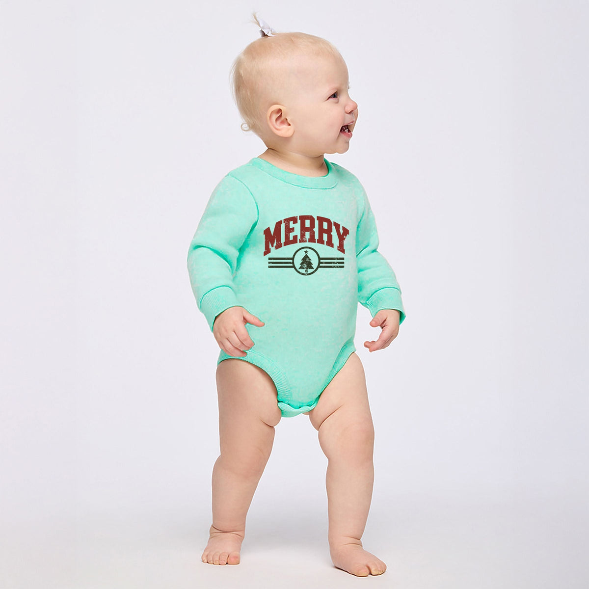 Merry Arched Tree - Infant Fleece BodySuit