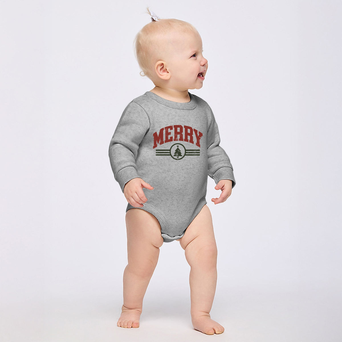 Merry Arched Tree - Infant Fleece BodySuit