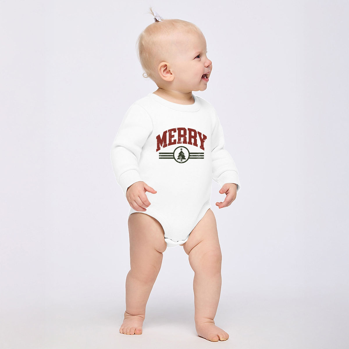 Merry Arched Tree - Infant Fleece BodySuit