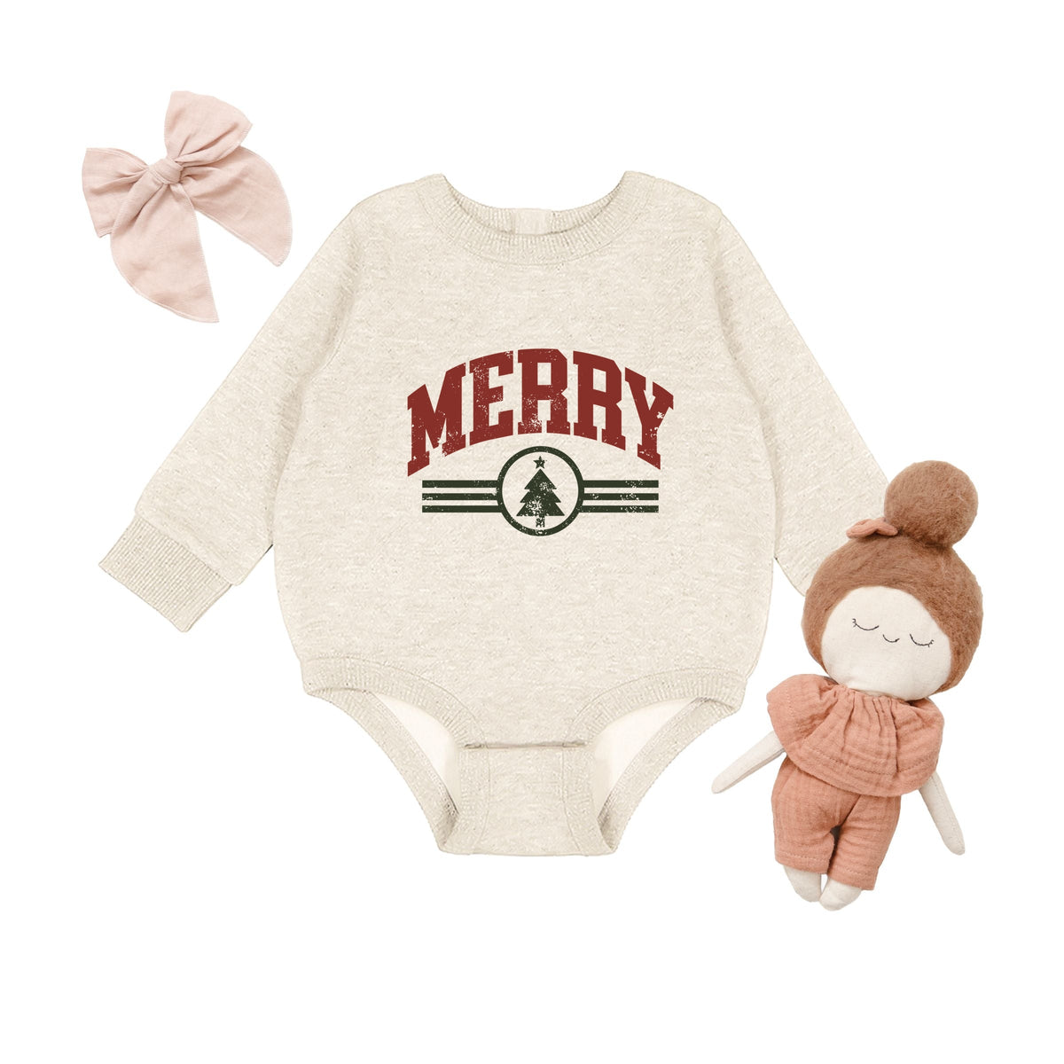 Merry Arched Tree - Infant Fleece BodySuit