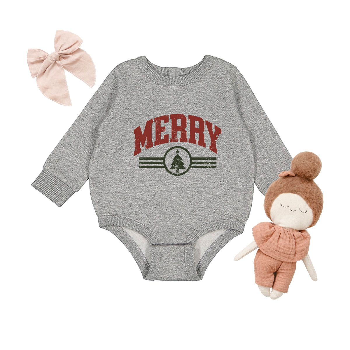 Merry Arched Tree - Infant Fleece BodySuit