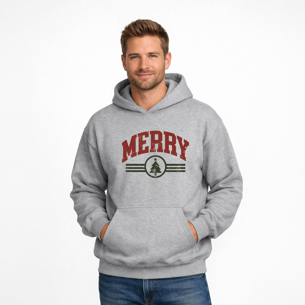 Merry Arched Tree - Men's Graphic Hoodie
