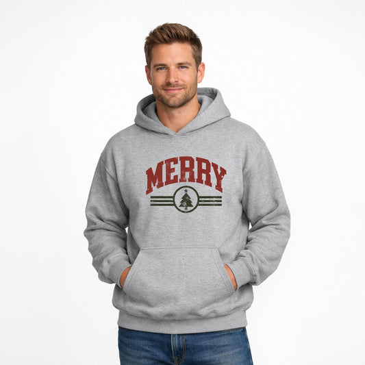 Merry Arched Tree - Men's Graphic Hoodie