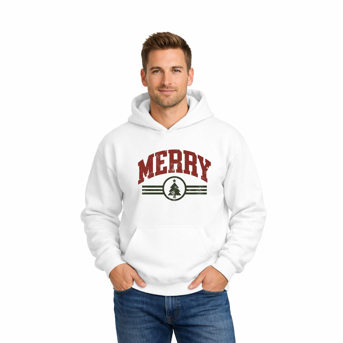 Merry Arched Tree - Men's Graphic Hoodie