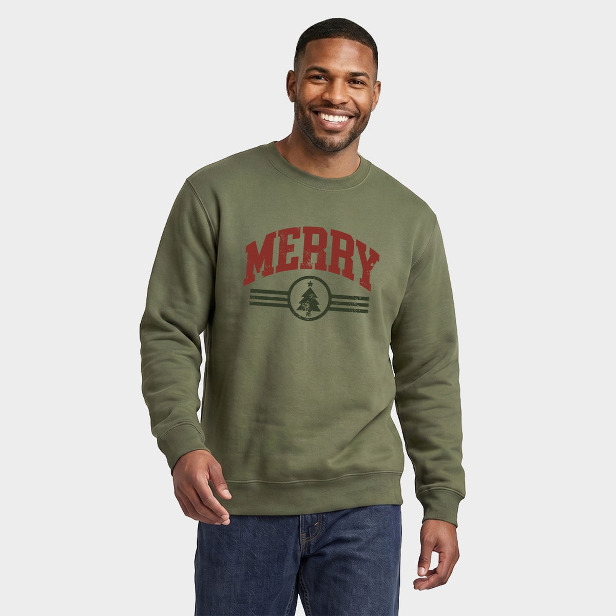 Merry Arched Tree - Men's Graphic Sweatshirt