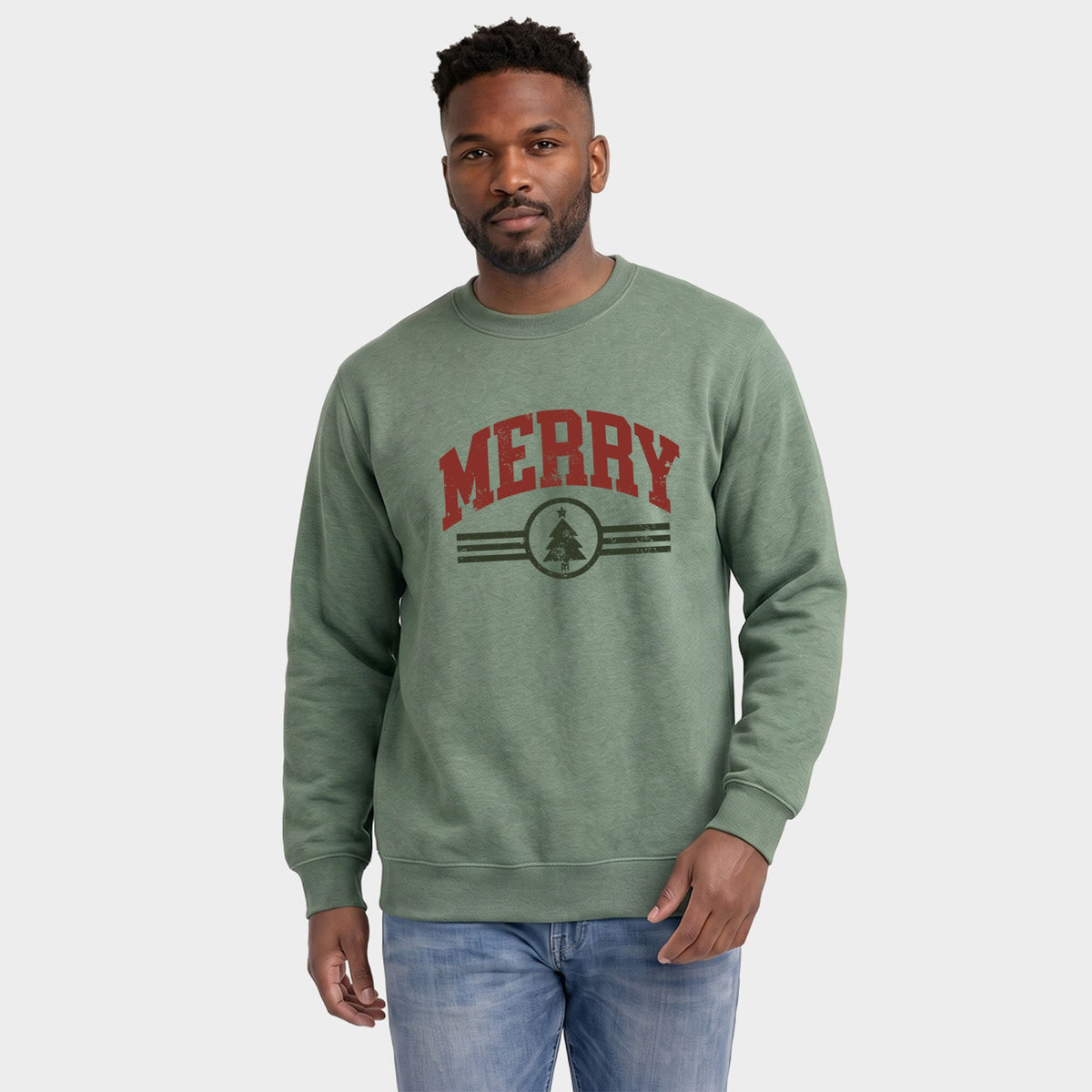 Merry Arched Tree - Men's Graphic Sweatshirt