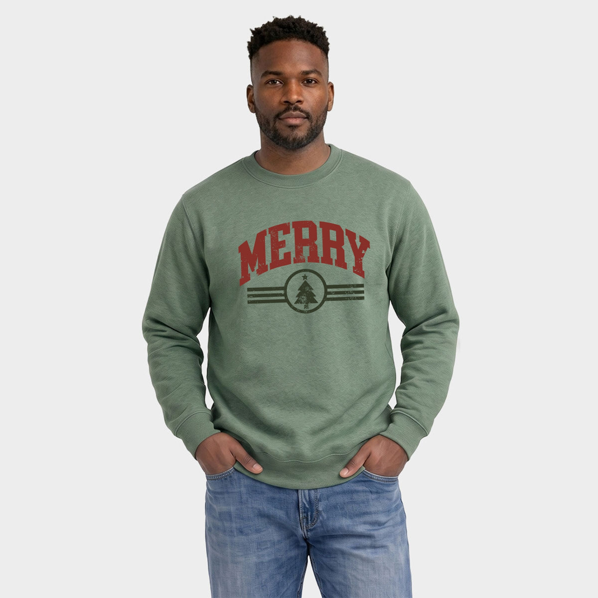 Merry Arched Tree - Men's Graphic Sweatshirt