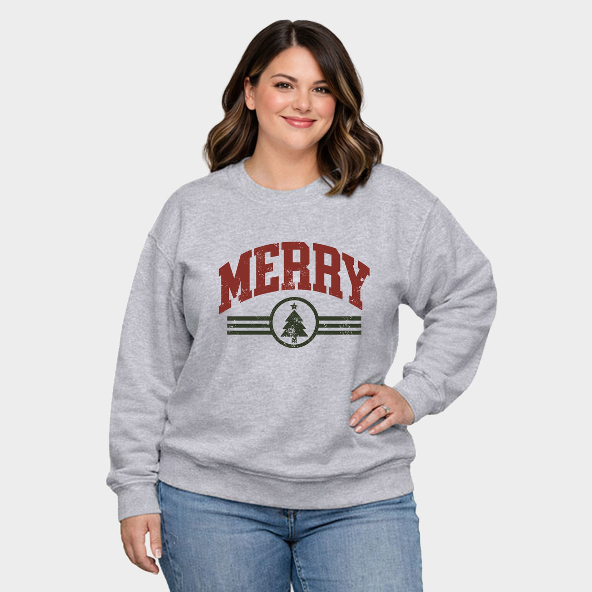Merry Arched Tree - Women's Plus Sweatshirt