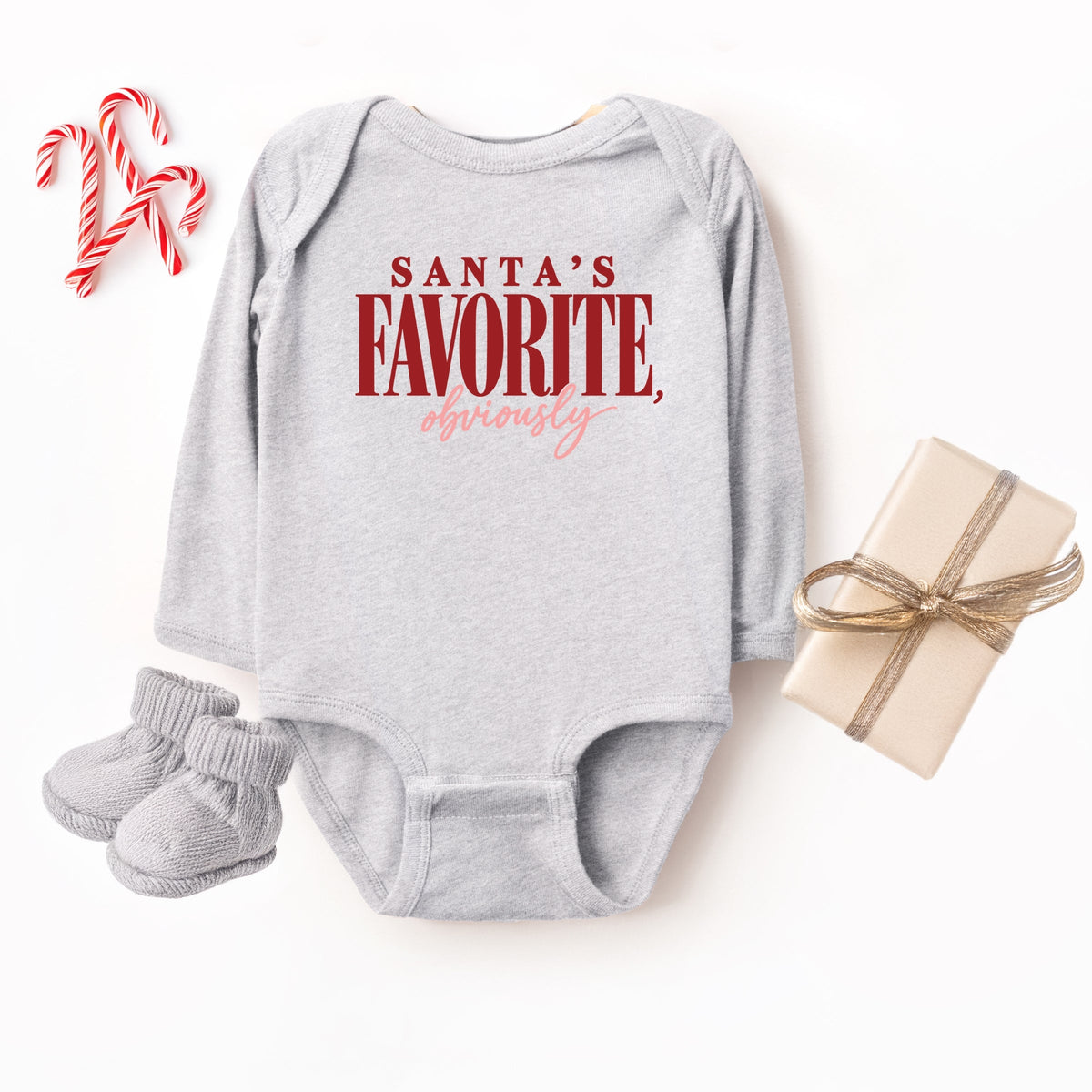 Santa's Favorite, Obviously - Infant Long Sleeve Bodysuit