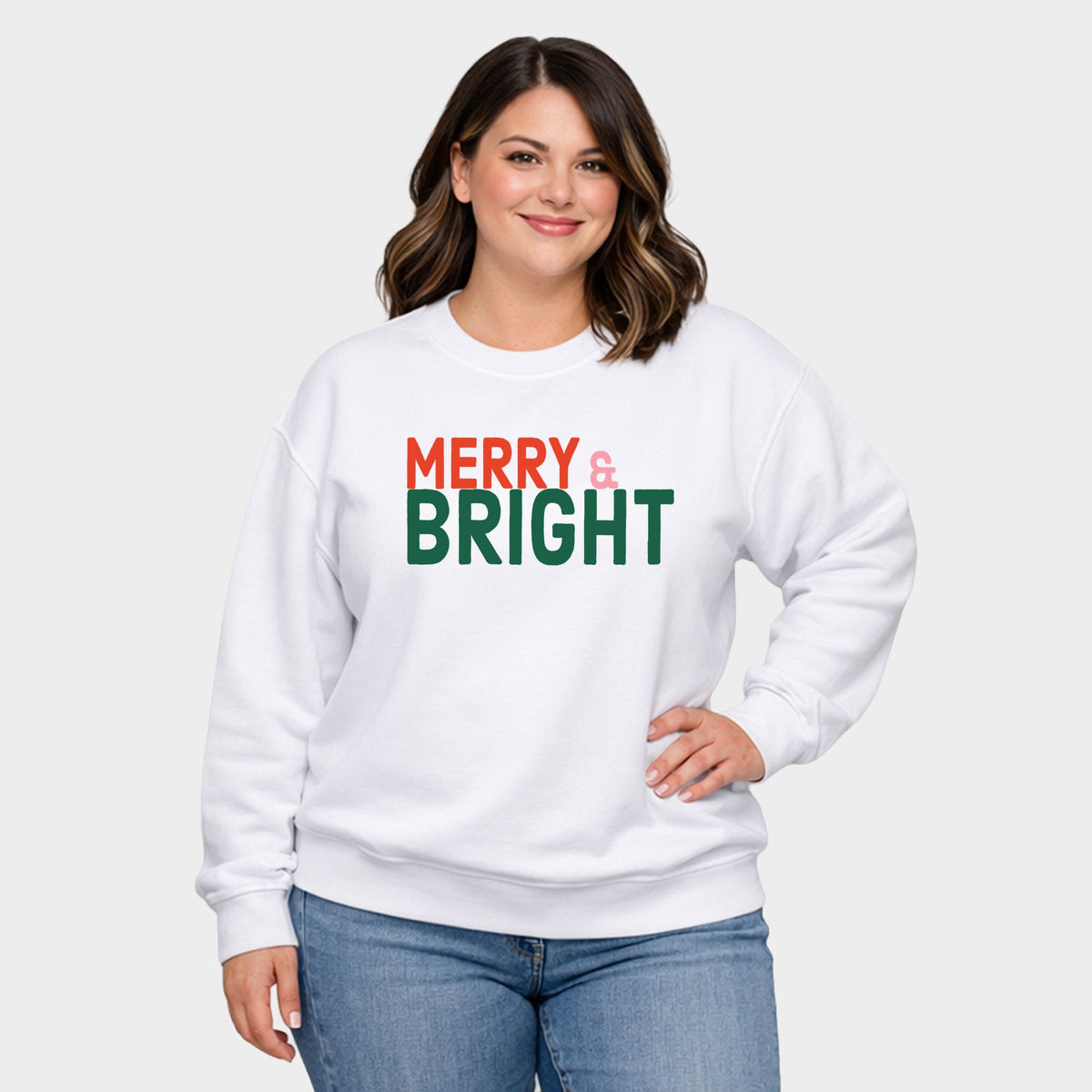 Merry & Bright Bold - Women's Plus Sweatshirt