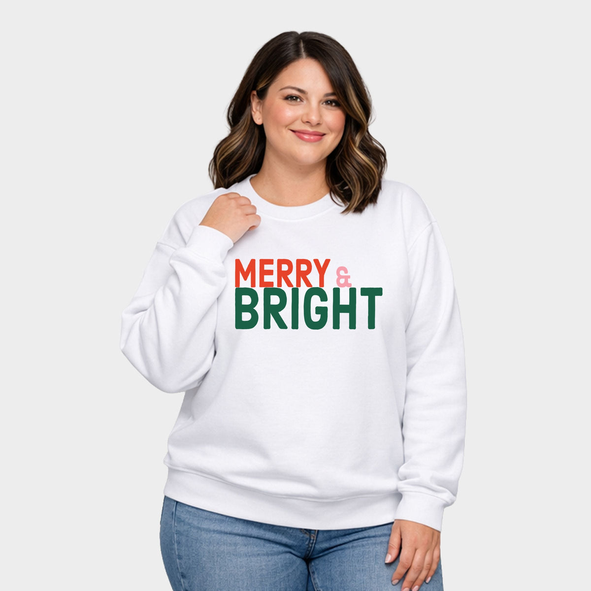 Merry & Bright Bold - Women's Plus Sweatshirt