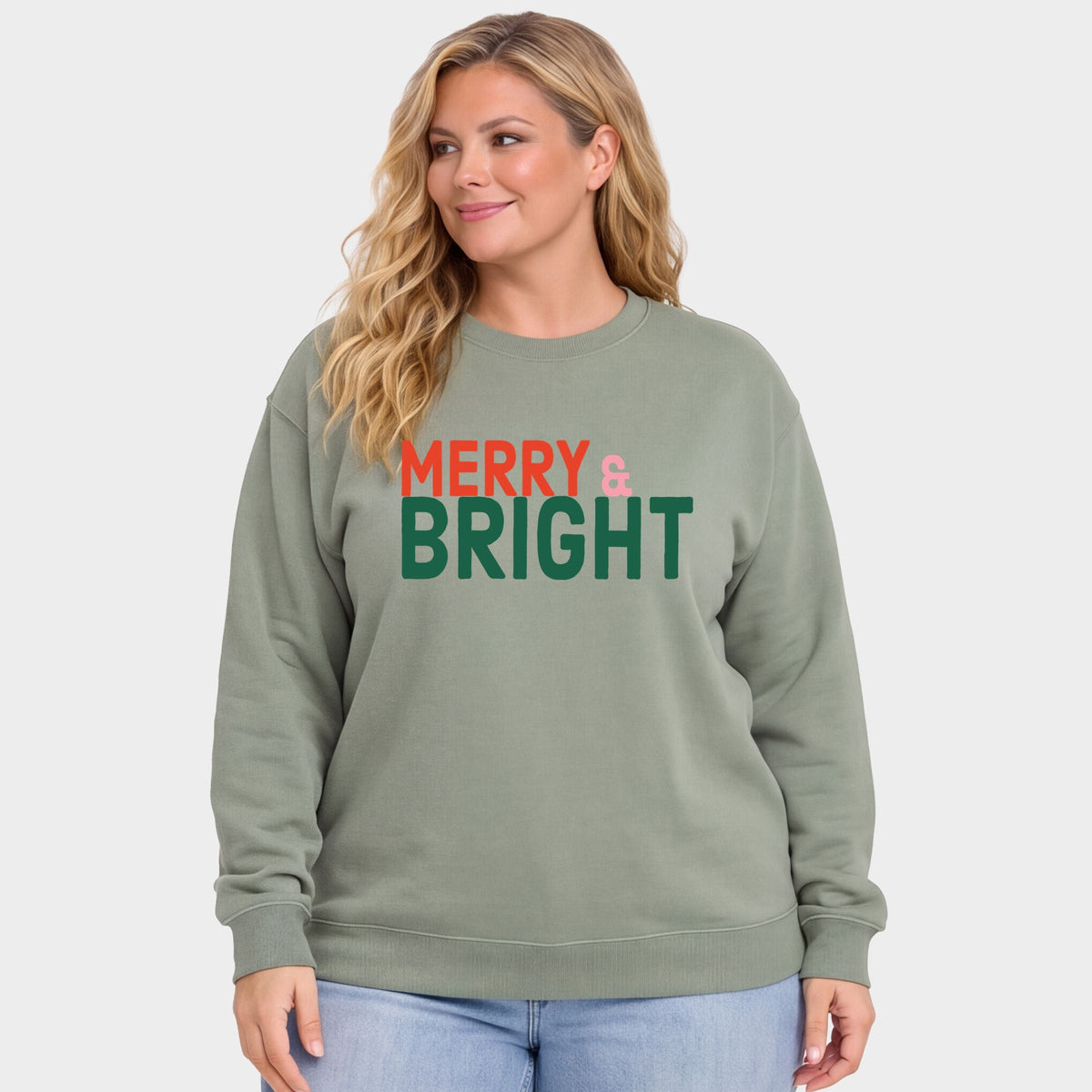 Merry & Bright Bold - Women's Plus Sweatshirt