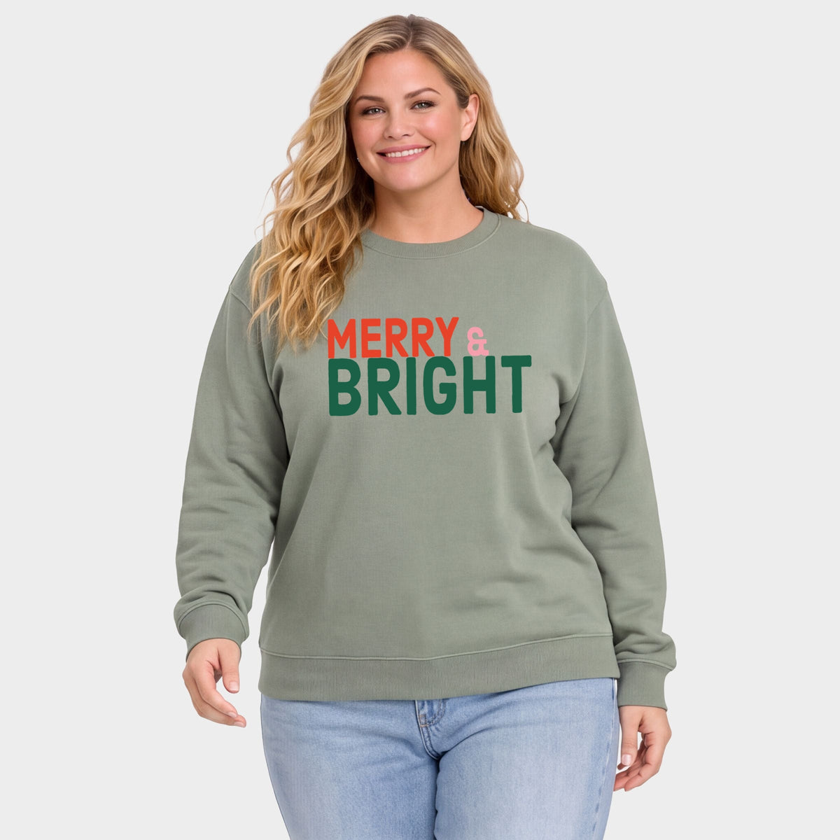 Merry & Bright Bold - Women's Plus Sweatshirt