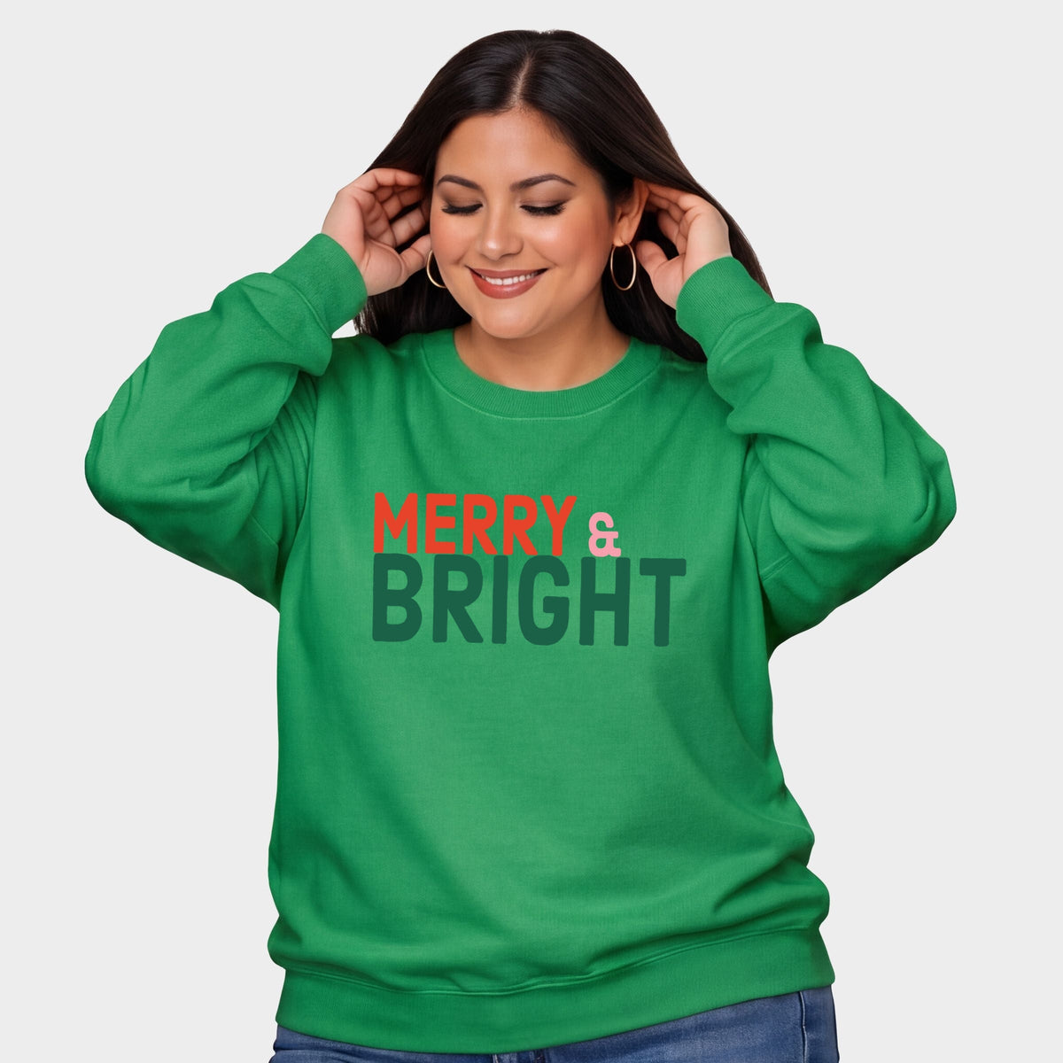 Merry & Bright Bold - Women's Plus Sweatshirt