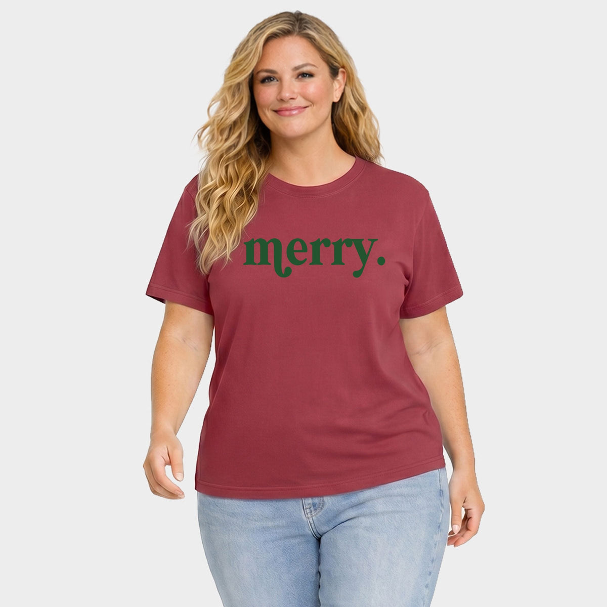 Merry Green - Women's Plus Garment Dyed Tee