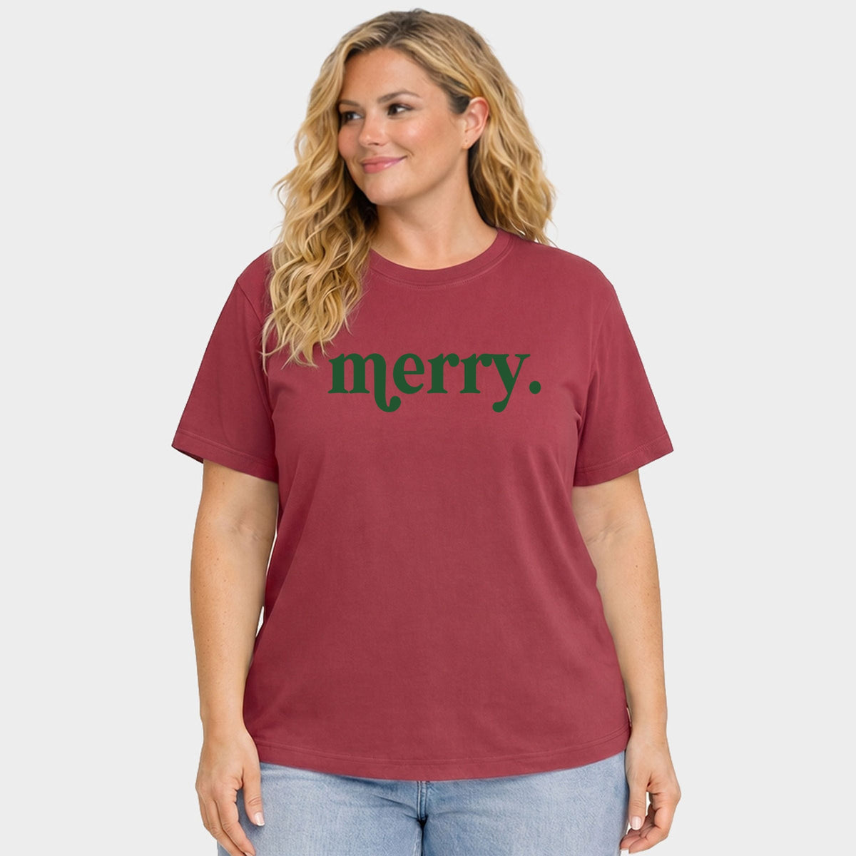 Merry Green - Women's Plus Garment Dyed Tee
