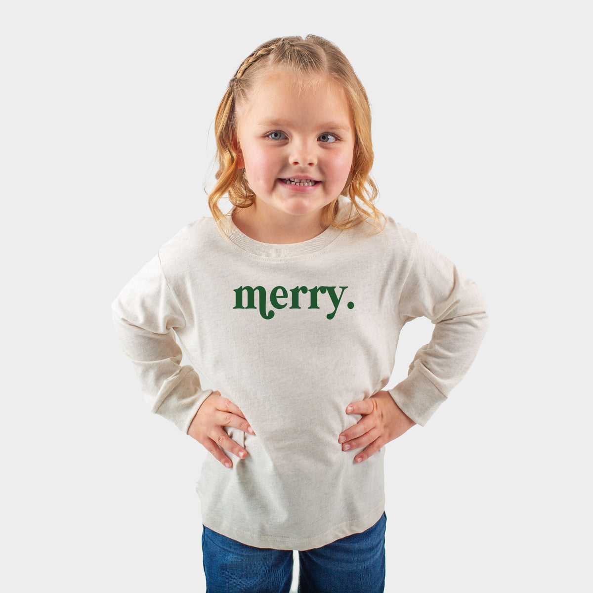 Merry Green - Toddler Long Sleeve Graphic Tee