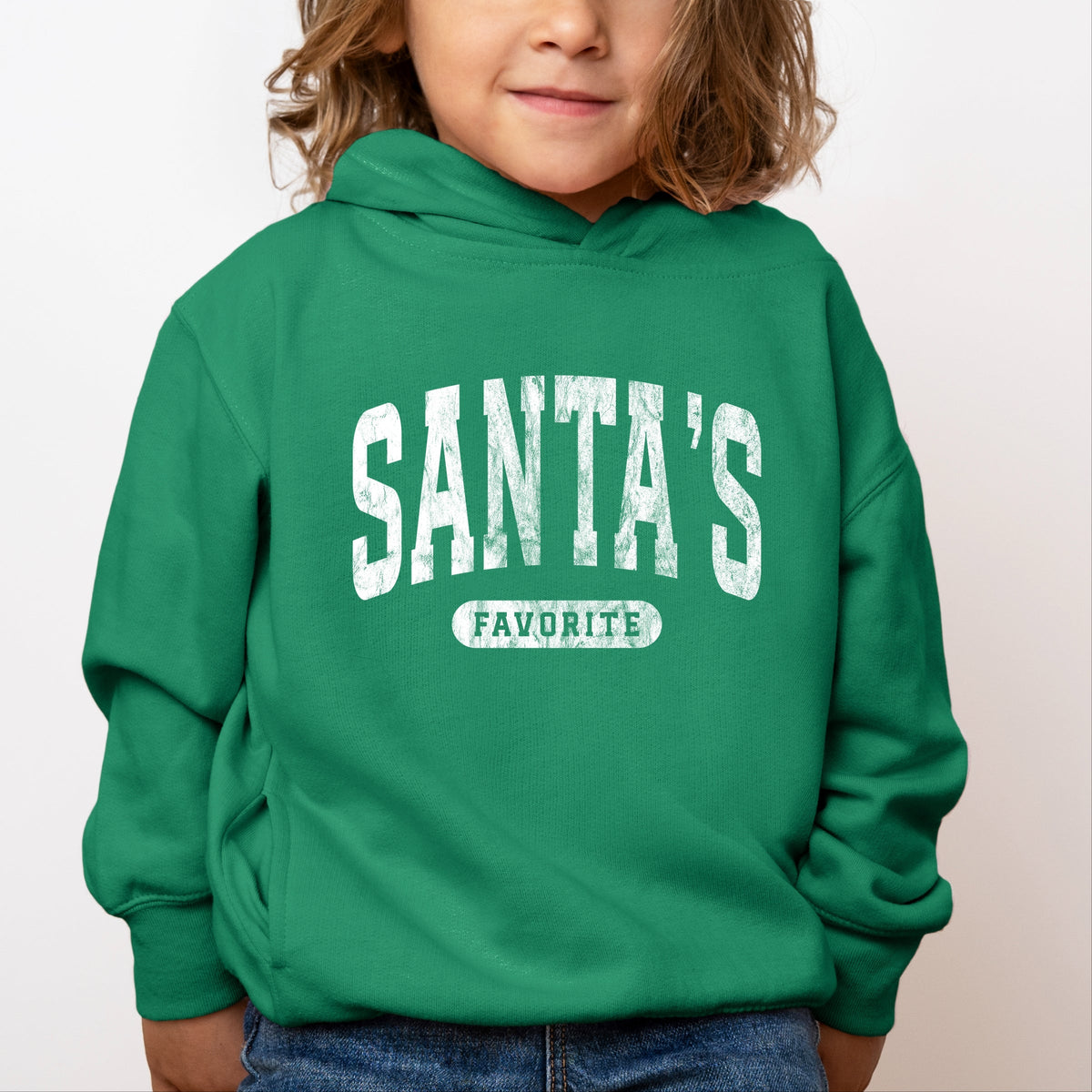Santa's Favorite Arched Bold - Toddler Hoodie