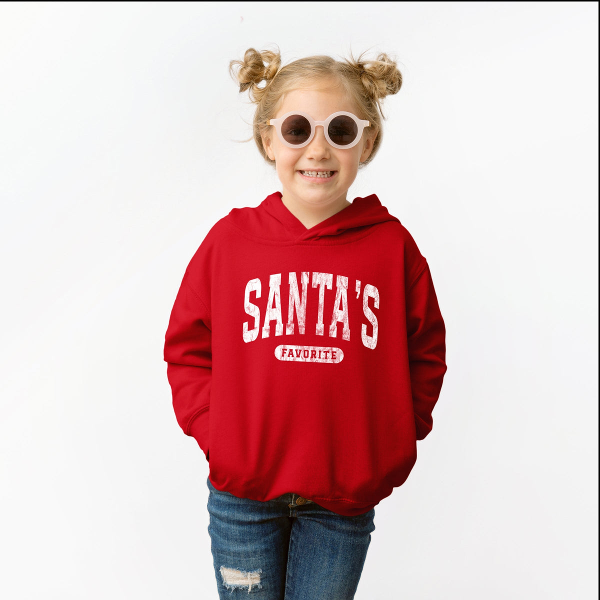 Santa's Favorite Arched Bold - Toddler Hoodie