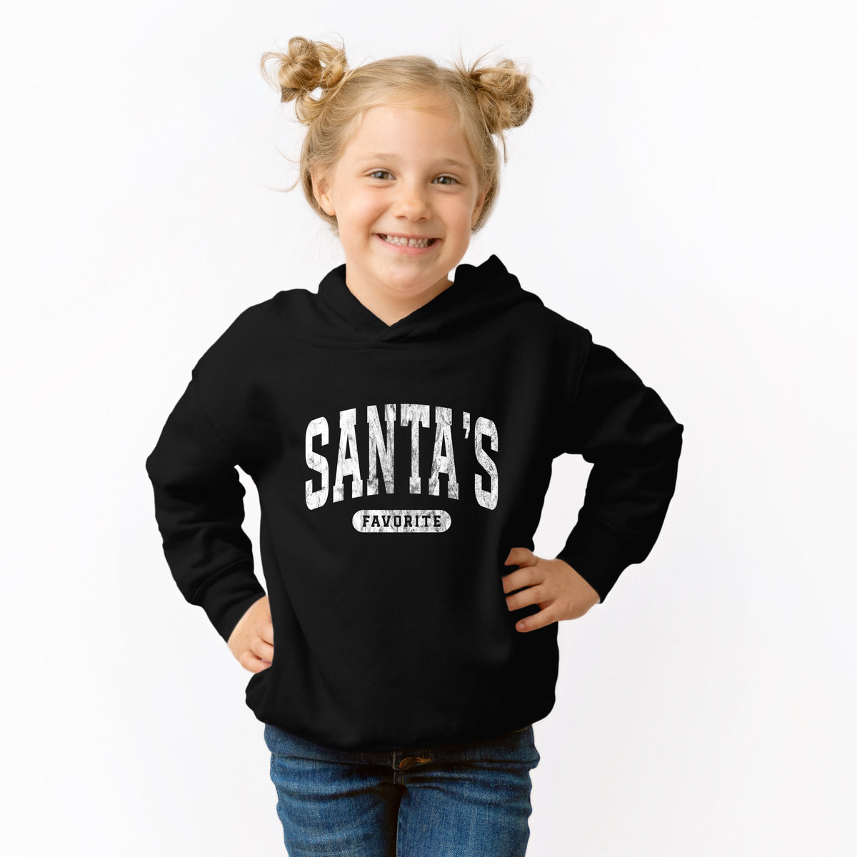 Santa's Favorite Arched Bold - Toddler Hoodie