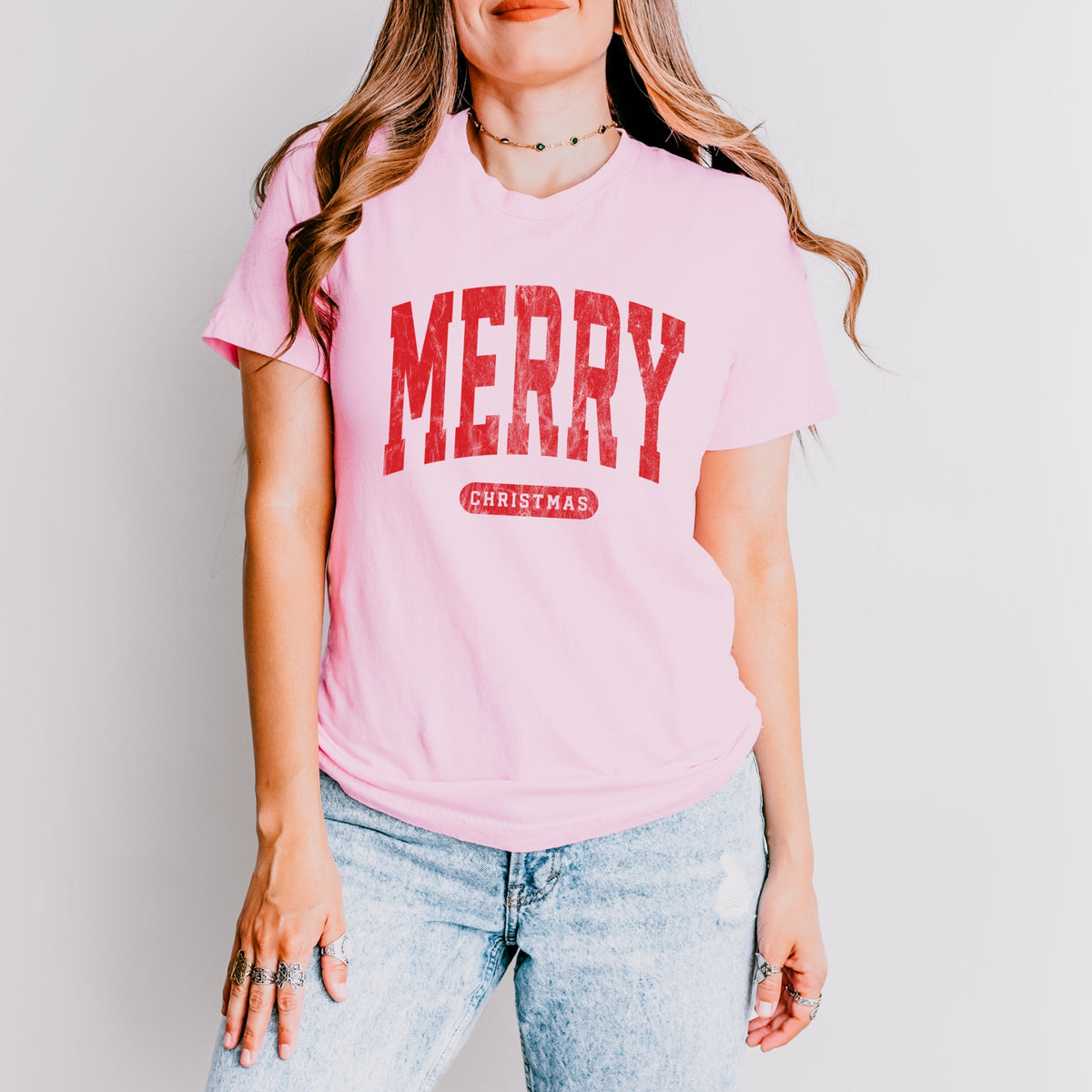 Merry Christmas Arched Bold - Women's Short Sleeve Graphic T-Shirt