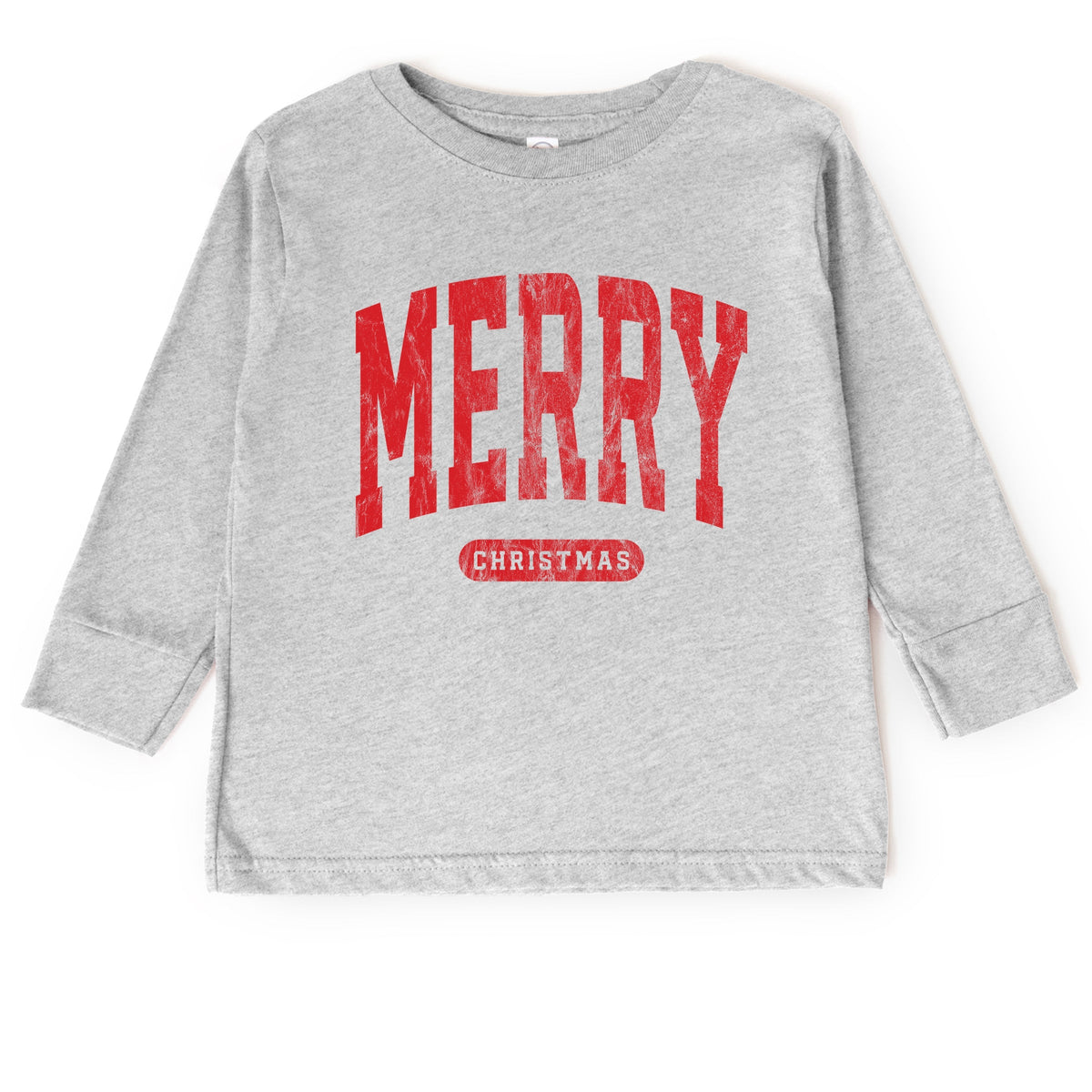 Merry Christmas Arched Bold - Toddler Long Sleeve Graphic Tee