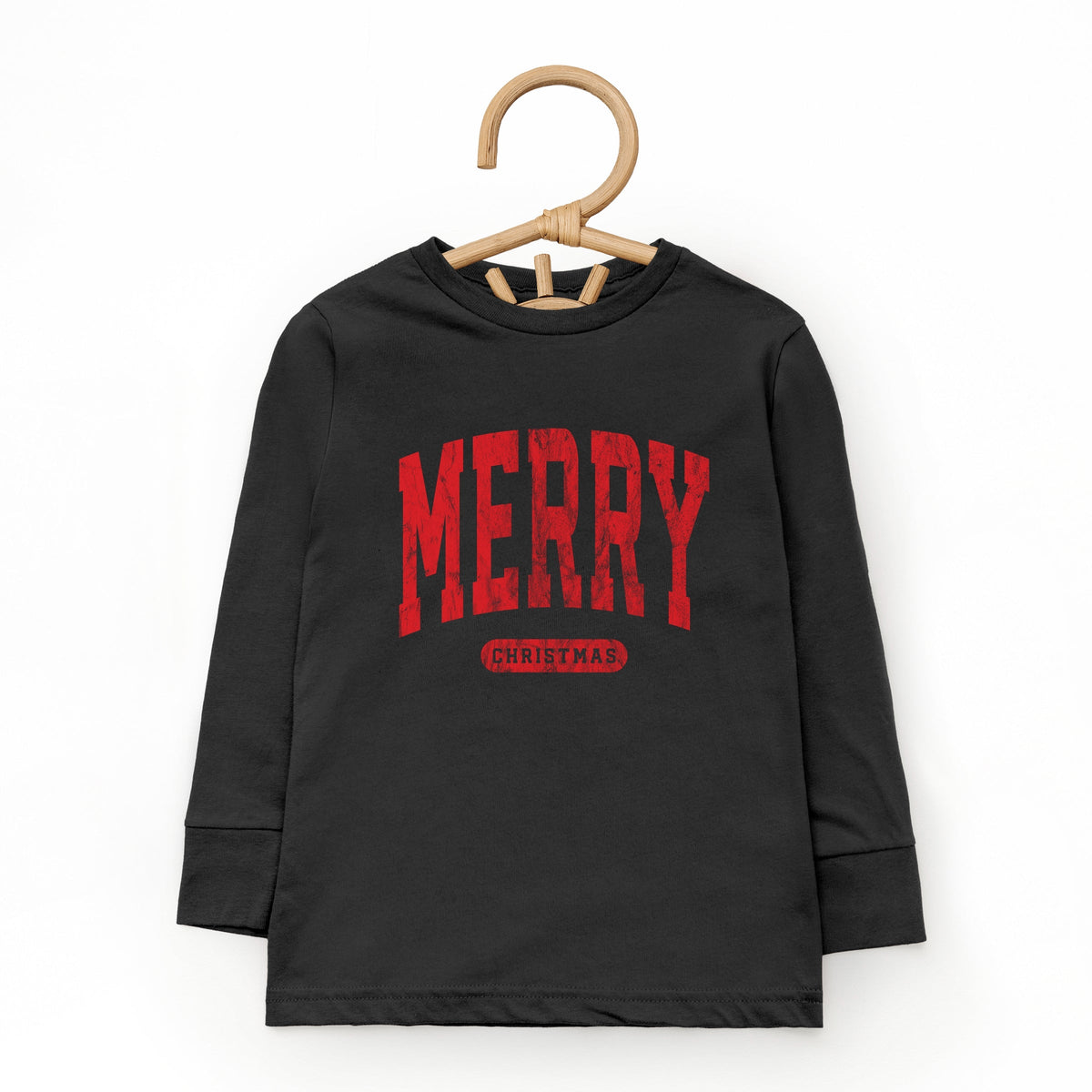 Merry Christmas Arched Bold - Toddler Long Sleeve Graphic Tee