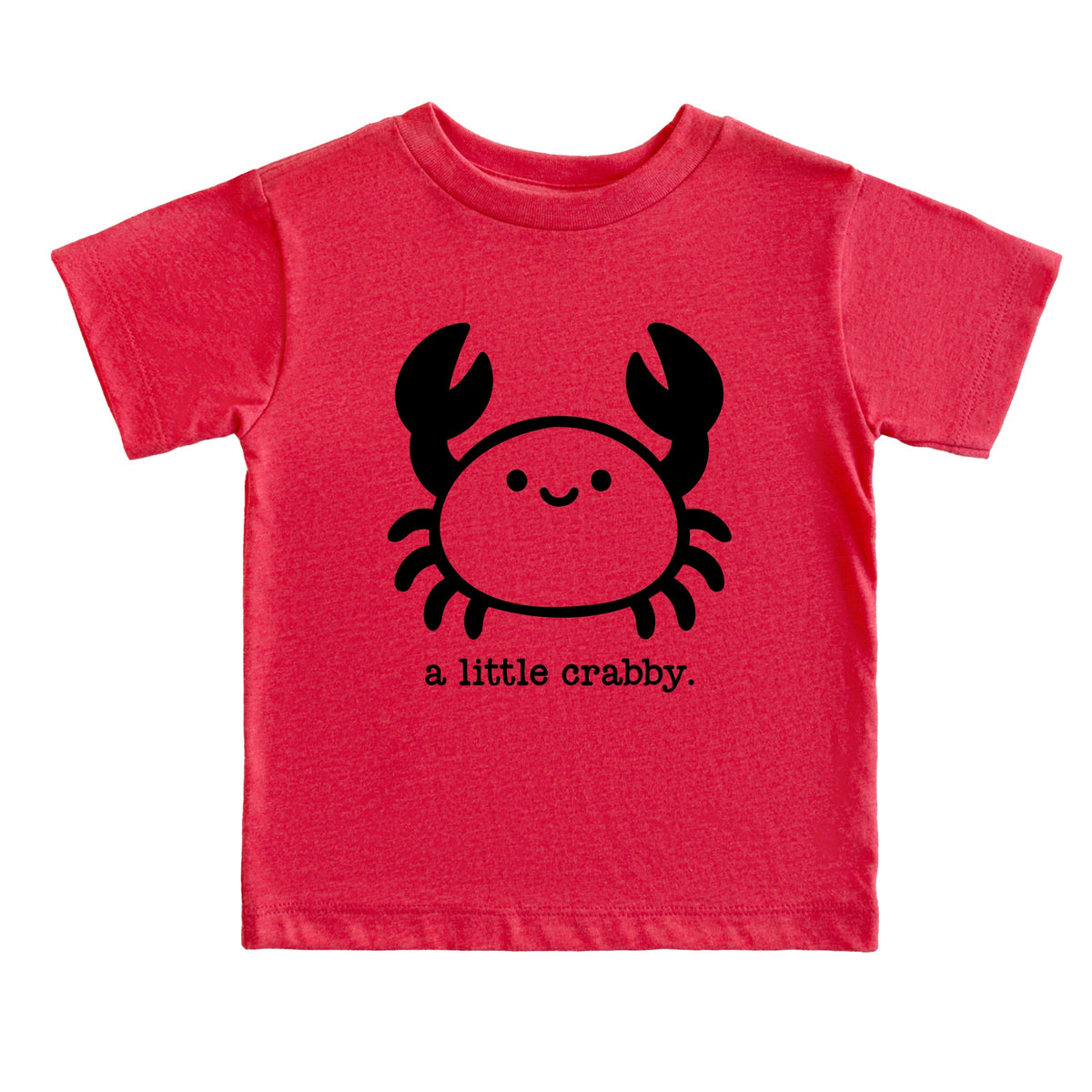 A Little Crabby Typewriter - Toddler Short Sleeve Graphic T-Shirt