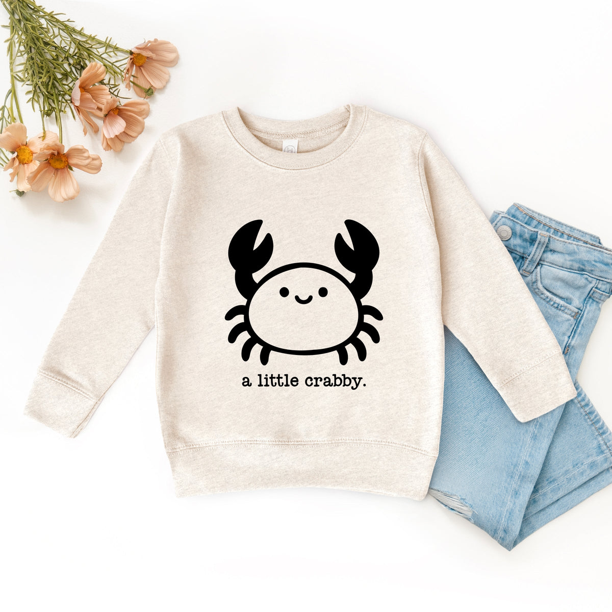 A Little Crabby Typewriter - Toddler Graphic Sweatshirt