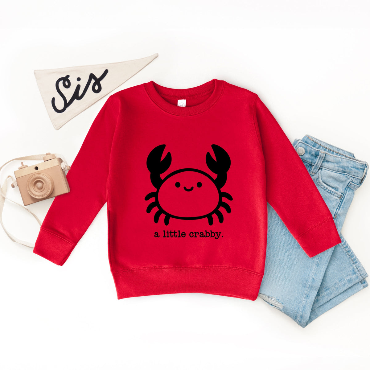 A Little Crabby Typewriter - Toddler Graphic Sweatshirt