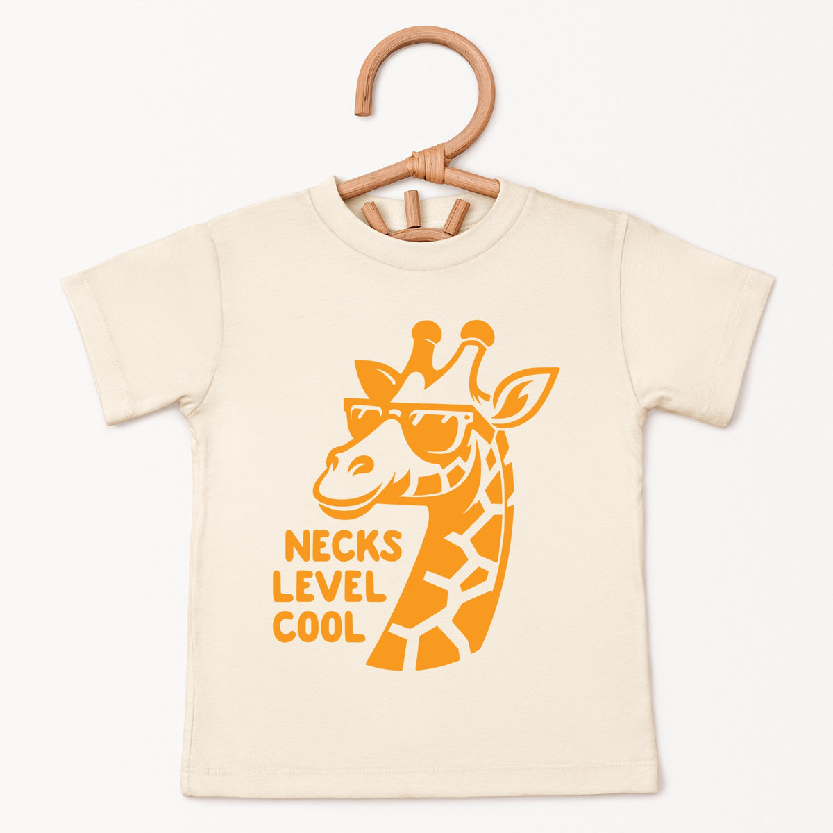Necks Level Cool Giraffe - Toddler Short Sleeve Graphic T-Shirt