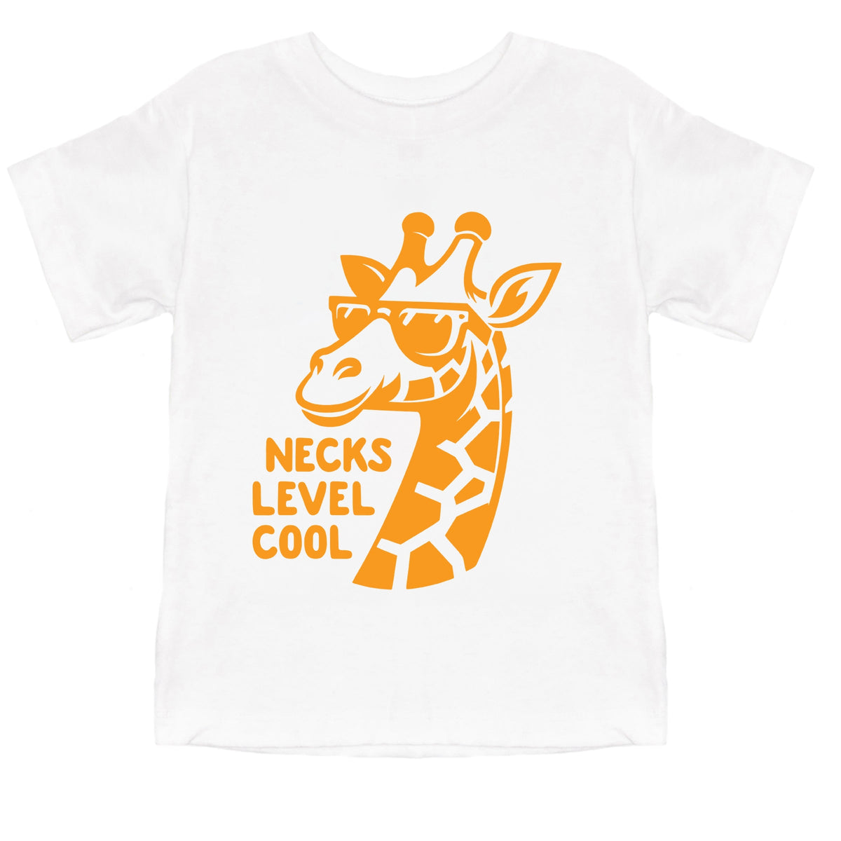 Necks Level Cool Giraffe - Toddler Short Sleeve Graphic T-Shirt