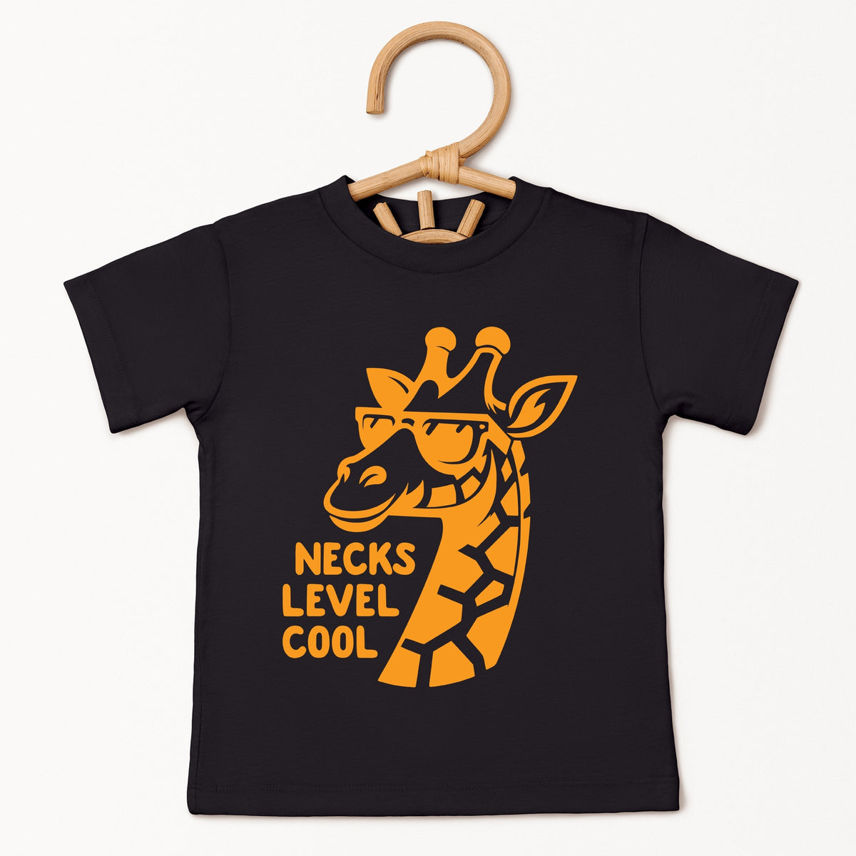 Necks Level Cool Giraffe - Toddler Short Sleeve Graphic T-Shirt