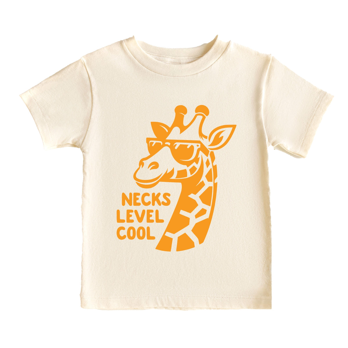 Necks Level Cool Giraffe - Toddler Short Sleeve Graphic T-Shirt