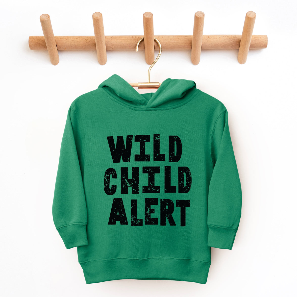 Wild Child Alert Distressed - Toddler Hoodie