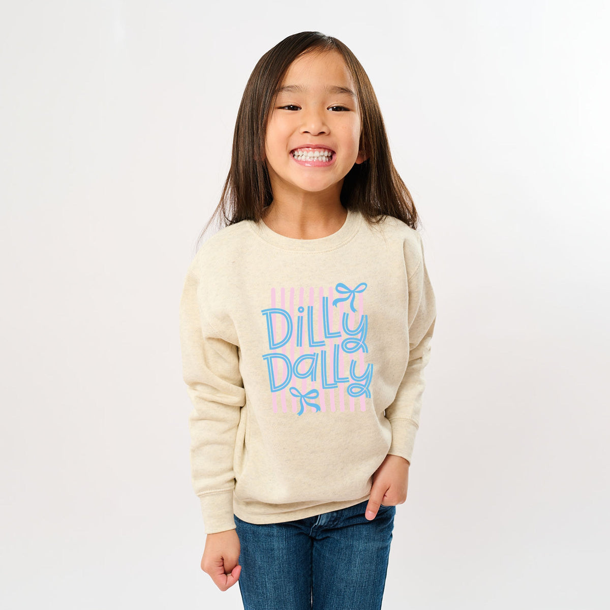 Dilly Dally Stripes - Youth Graphic Sweatshirt