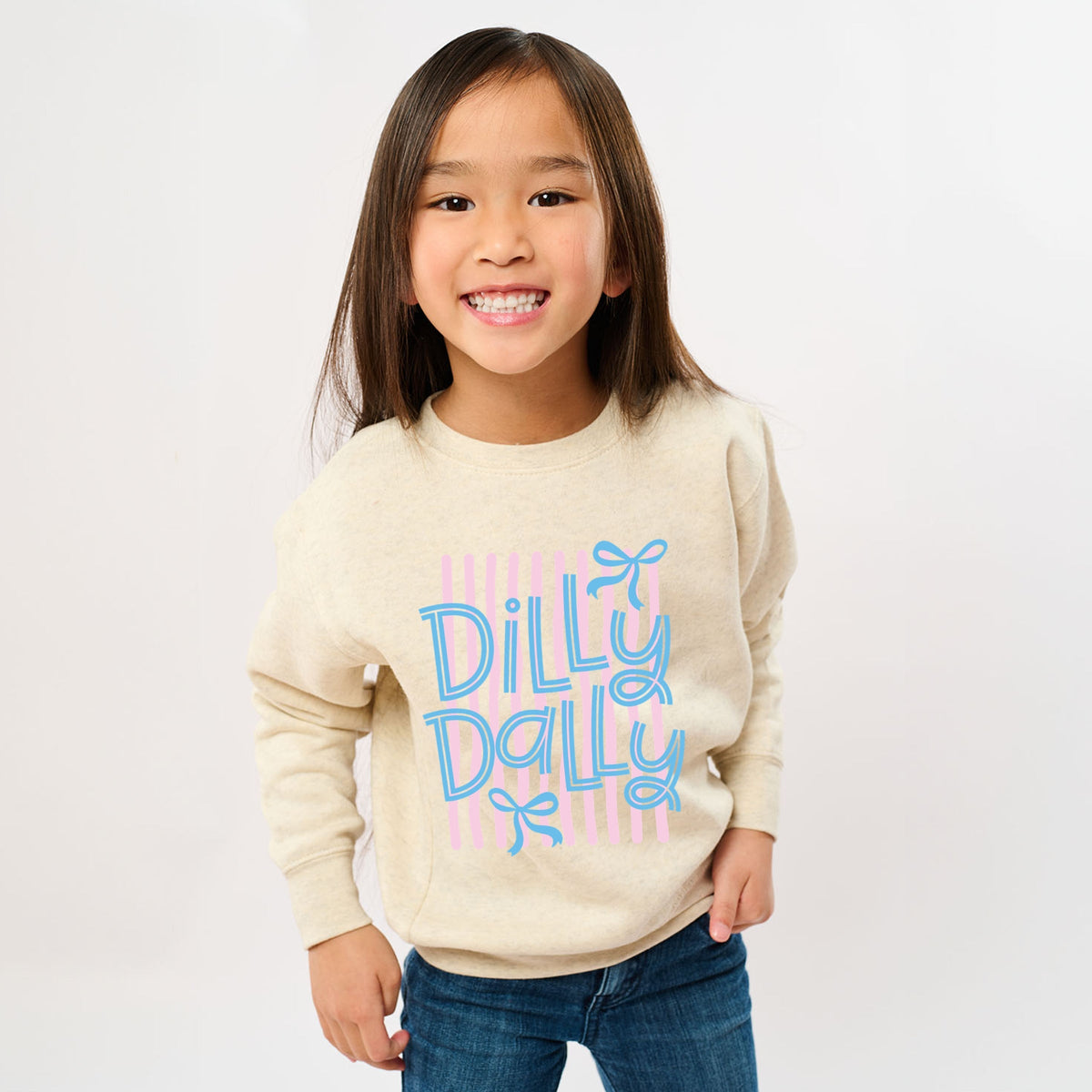 Dilly Dally Stripes - Youth Graphic Sweatshirt