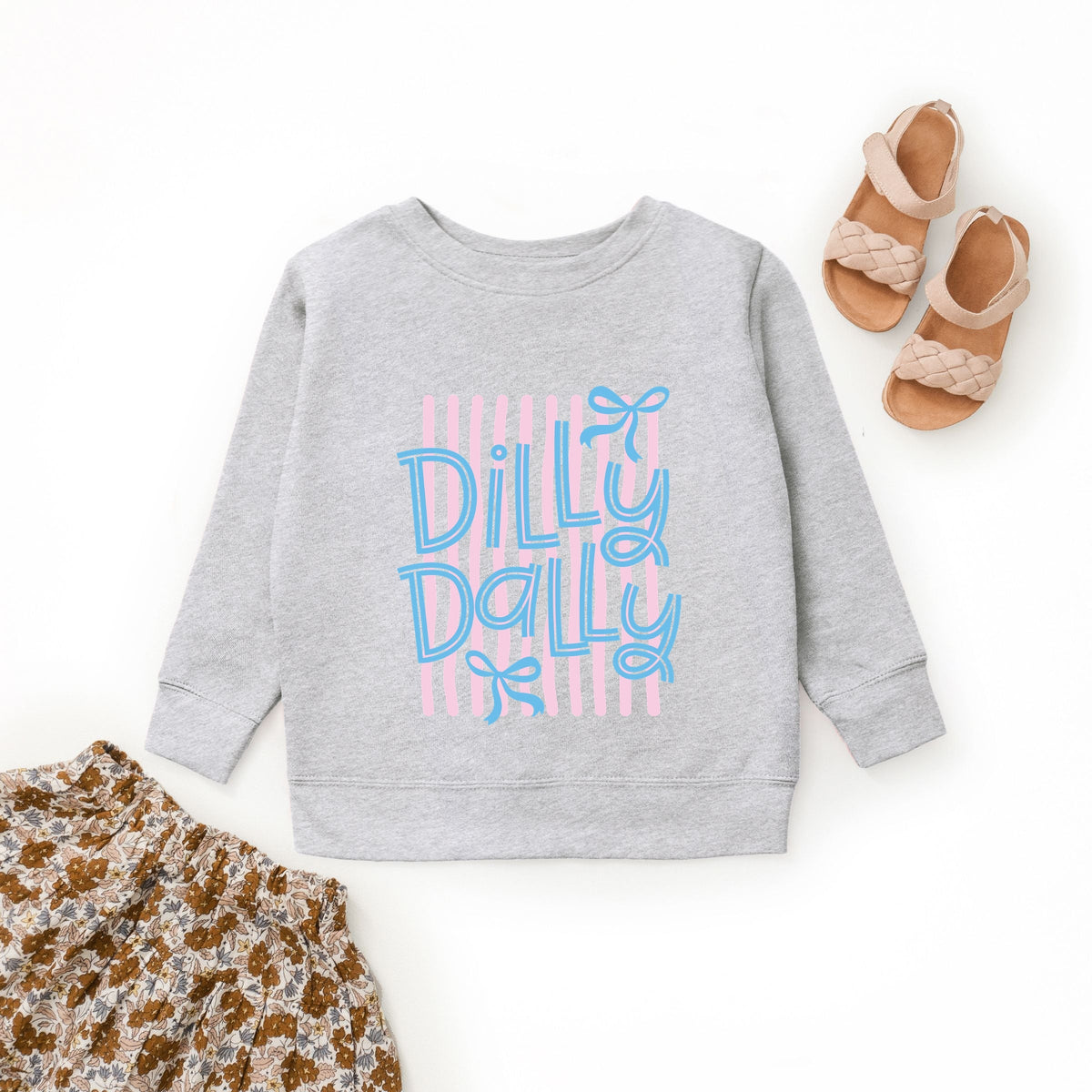 Dilly Dally Stripes - Youth Graphic Sweatshirt