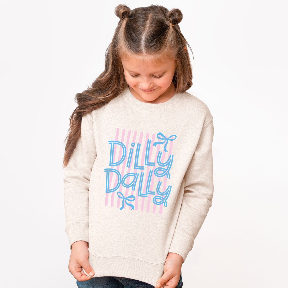 Dilly Dally Stripes - Youth Graphic Sweatshirt