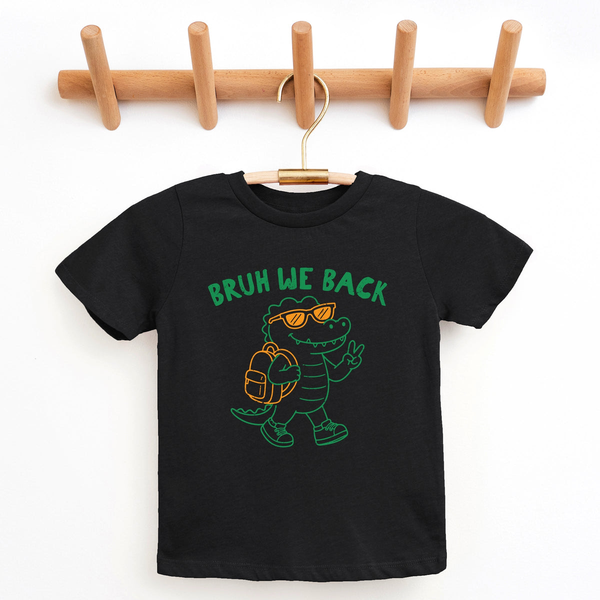 Bruh We Back Crocodile - Youth Short Sleeve Graphic T-Shirt