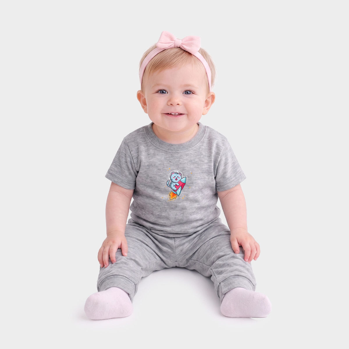 Astronaut Cat Stars - Infant Jogger Pant Crew Set