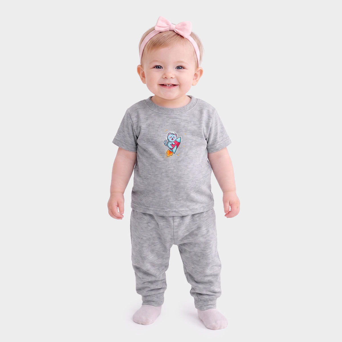 Astronaut Cat Stars - Infant Jogger Pant Crew Set