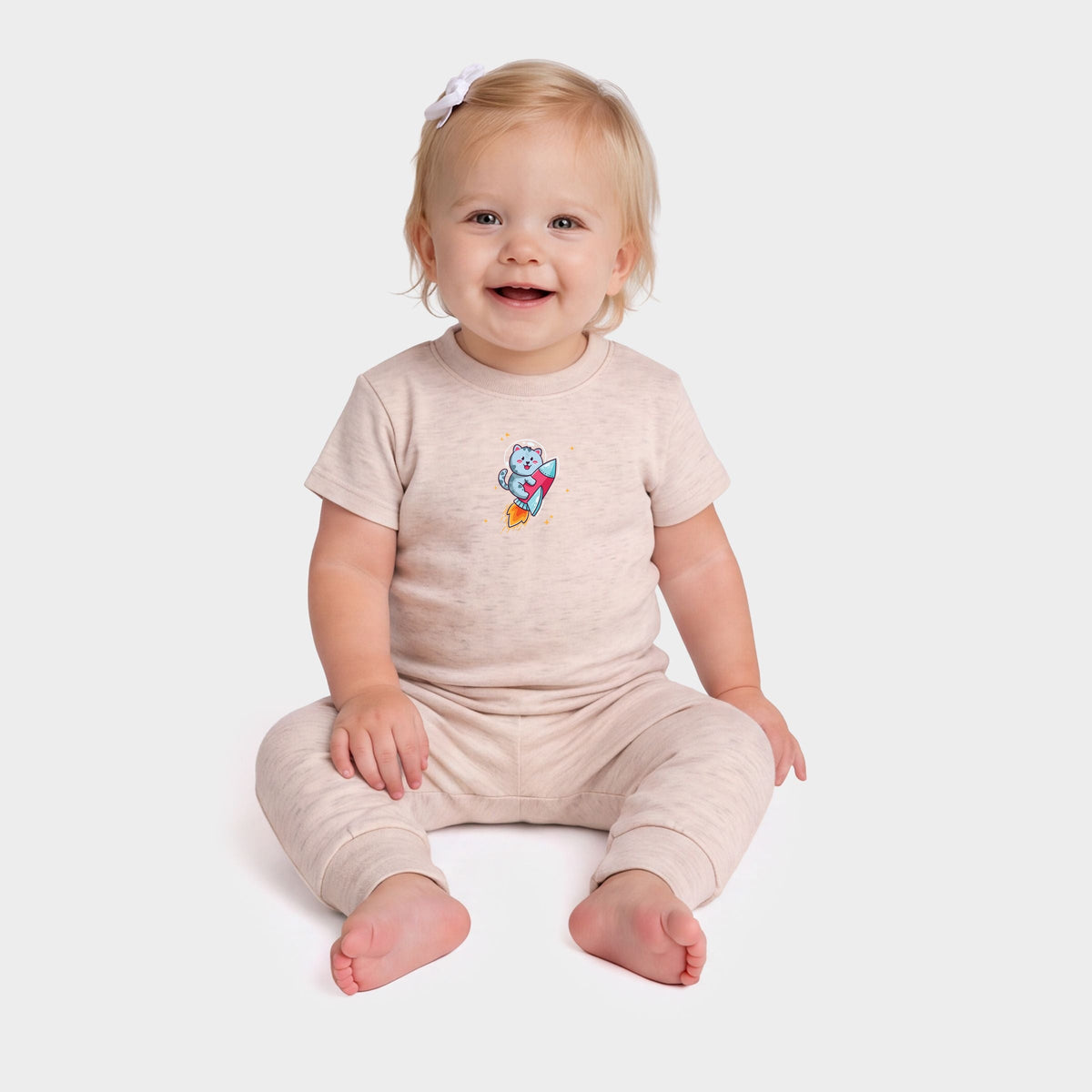 Astronaut Cat Stars - Infant Jogger Pant Crew Set