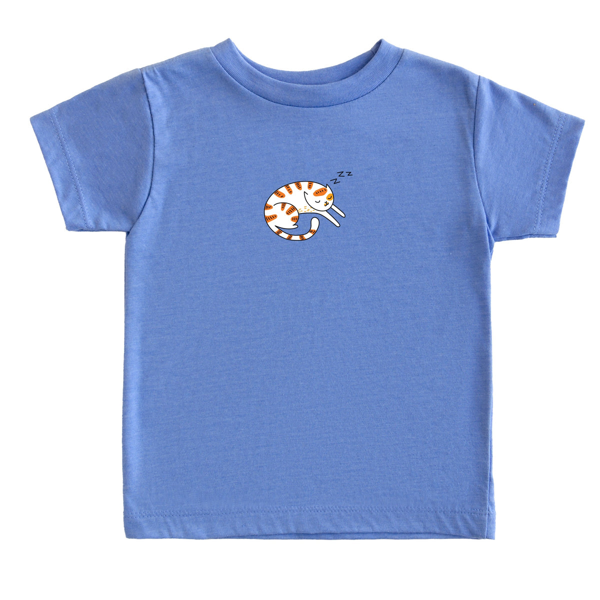 Sleeping Cat Curled - Toddler Short Sleeve Graphic T-Shirt