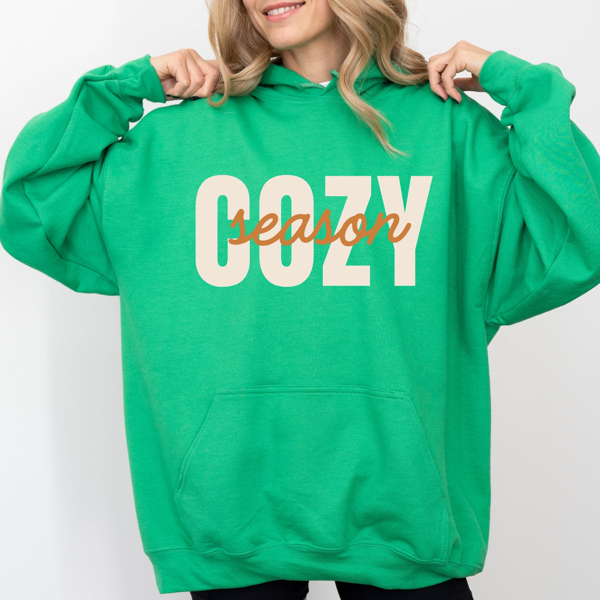 Cozy Season Layered Cursive - Women's Graphic Hoodie