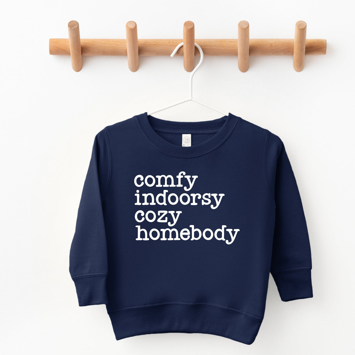 Comfy Indoorsy Cozy Homebody - Toddler Graphic Sweatshirt