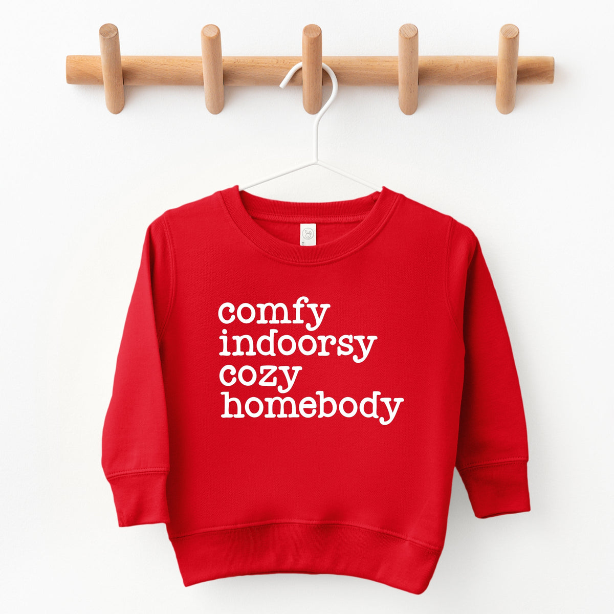Comfy Indoorsy Cozy Homebody - Toddler Graphic Sweatshirt