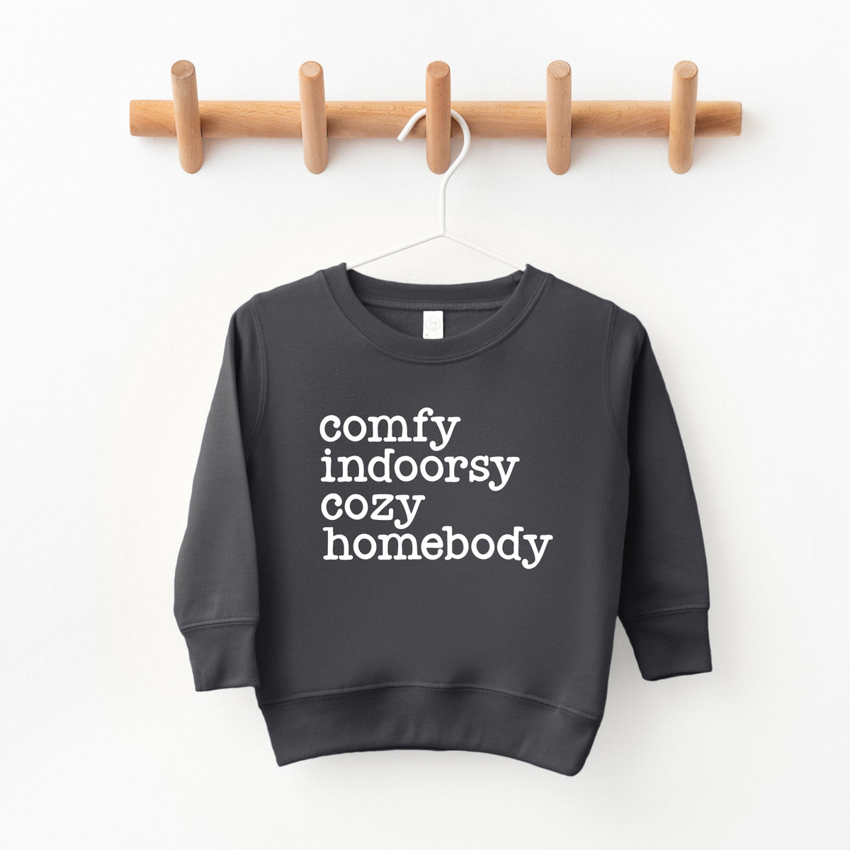 Comfy Indoorsy Cozy Homebody - Toddler Graphic Sweatshirt